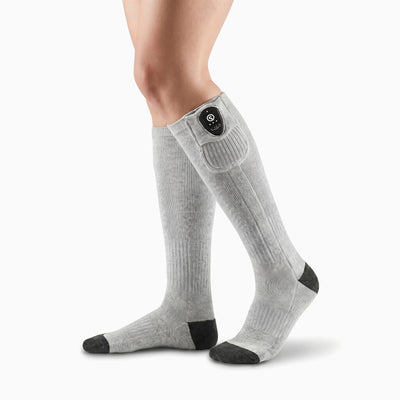 Avec contrôle APP Chaussettes chauffantes Gris/Noir