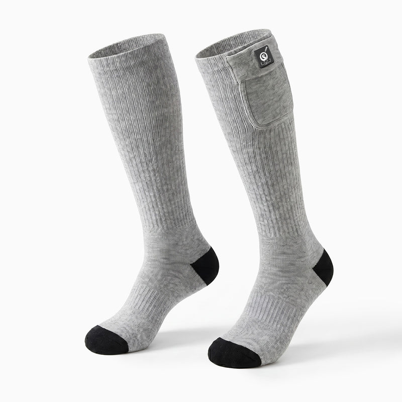 Load image into Gallery viewer, SS01G Gray Mid Cut Heated Socks
