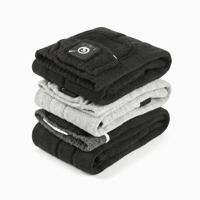 SS01G Chaussettes chauffantes coupe mi-haute gris