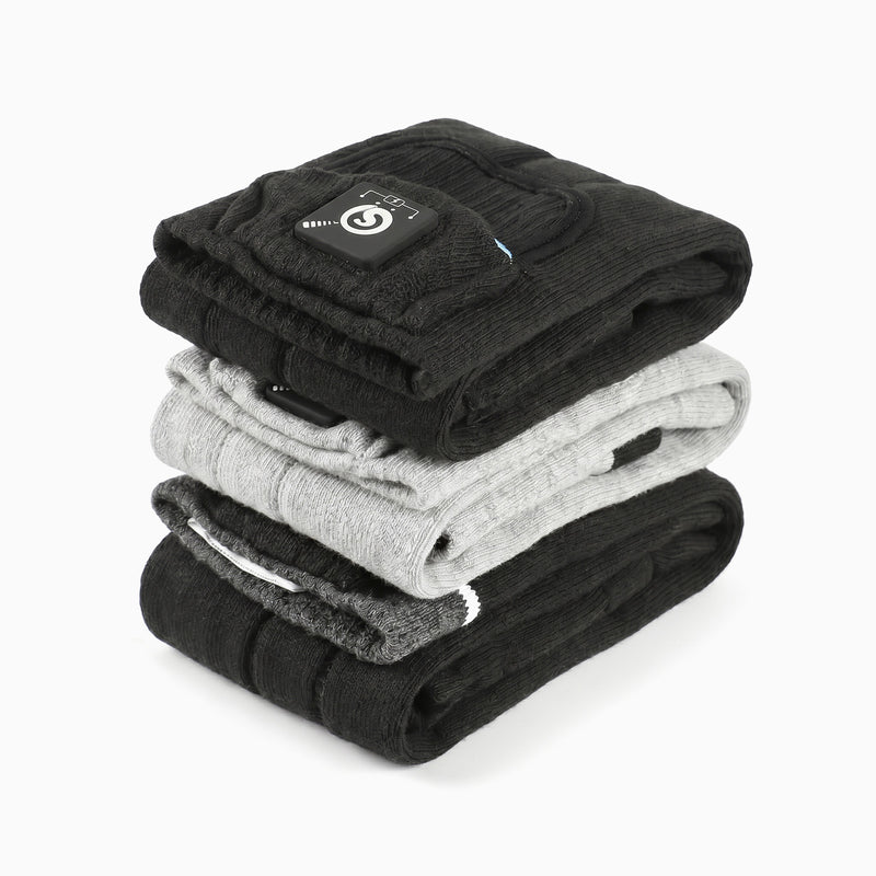 Load image into Gallery viewer, SS01G Gray Mid Cut Heated Socks
