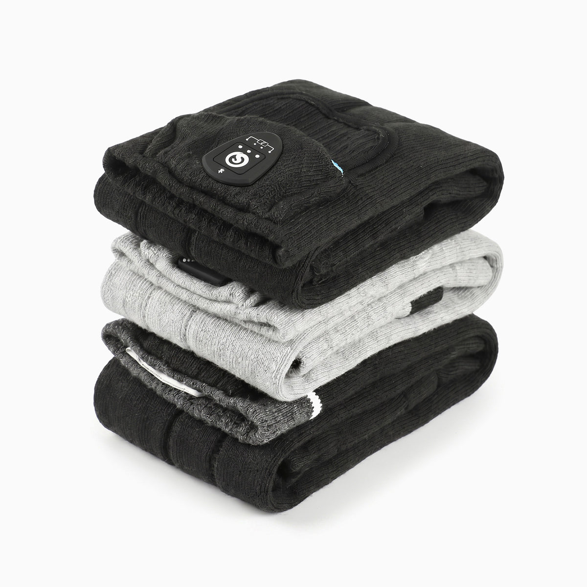 Avec contrôle APP Chaussettes chauffantes Gris/Noir