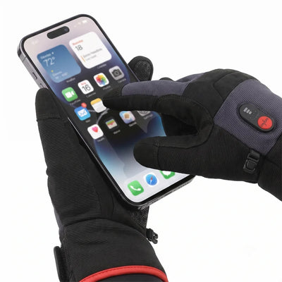 Savior Heat Goatskin Leather Heated Work Gloves - Pro Black additional product view