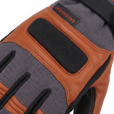 Savior Heat Goatskin Leather Heated Work Gloves - Classic Brown in durable leather