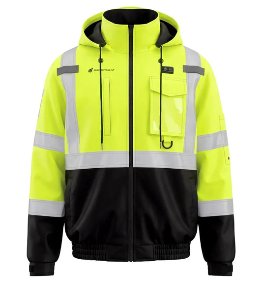 Heating zone coverage on Savior Heat High-Visibility Utility Heated Work Jacket