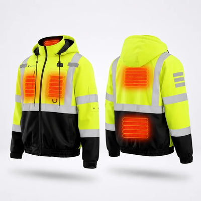 Savior Heat High-Visibility Utility Heated Work Jacket in water-resistant construction