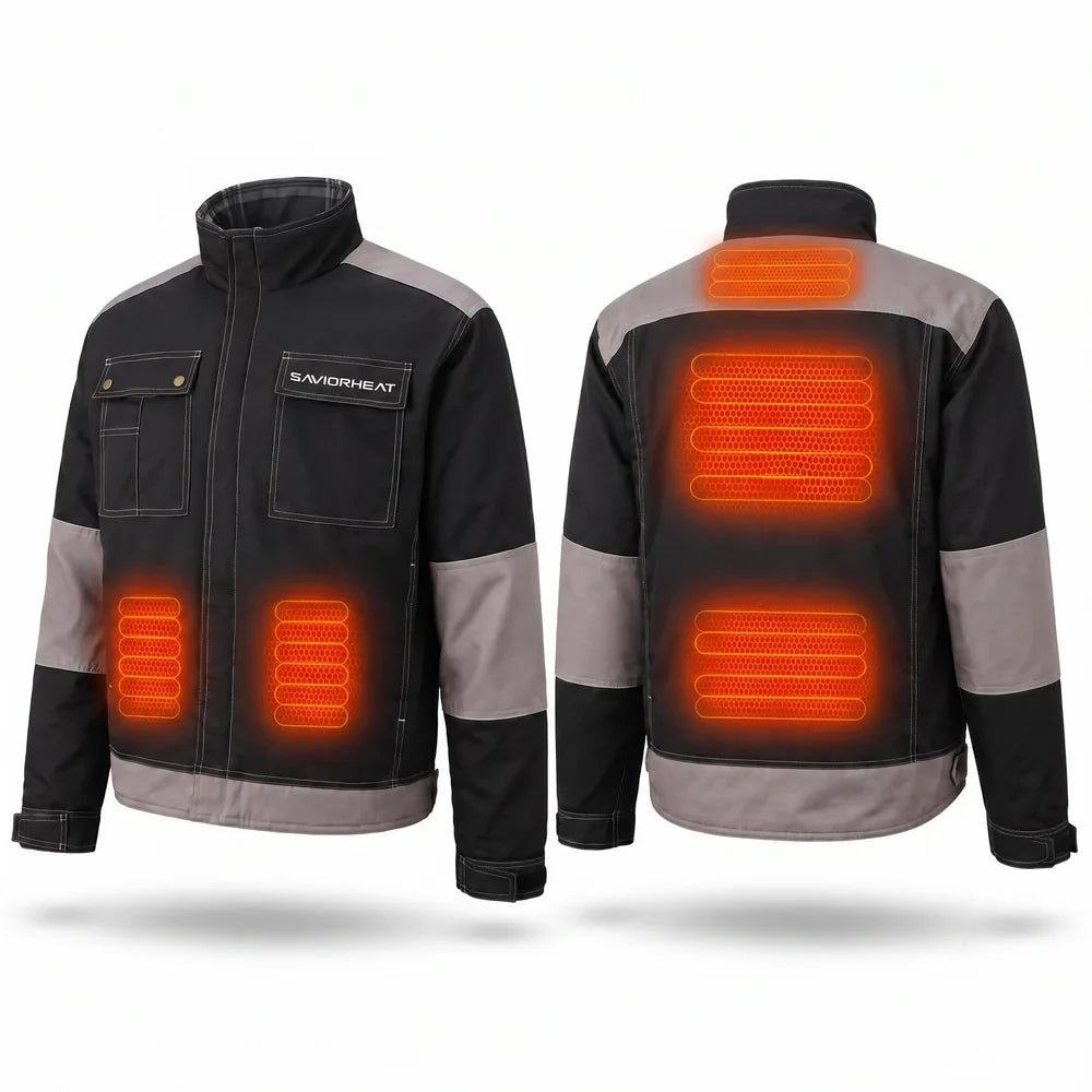 Savior Heat Comfort-Lined Heated Work Jacket with three adjustable heat settings