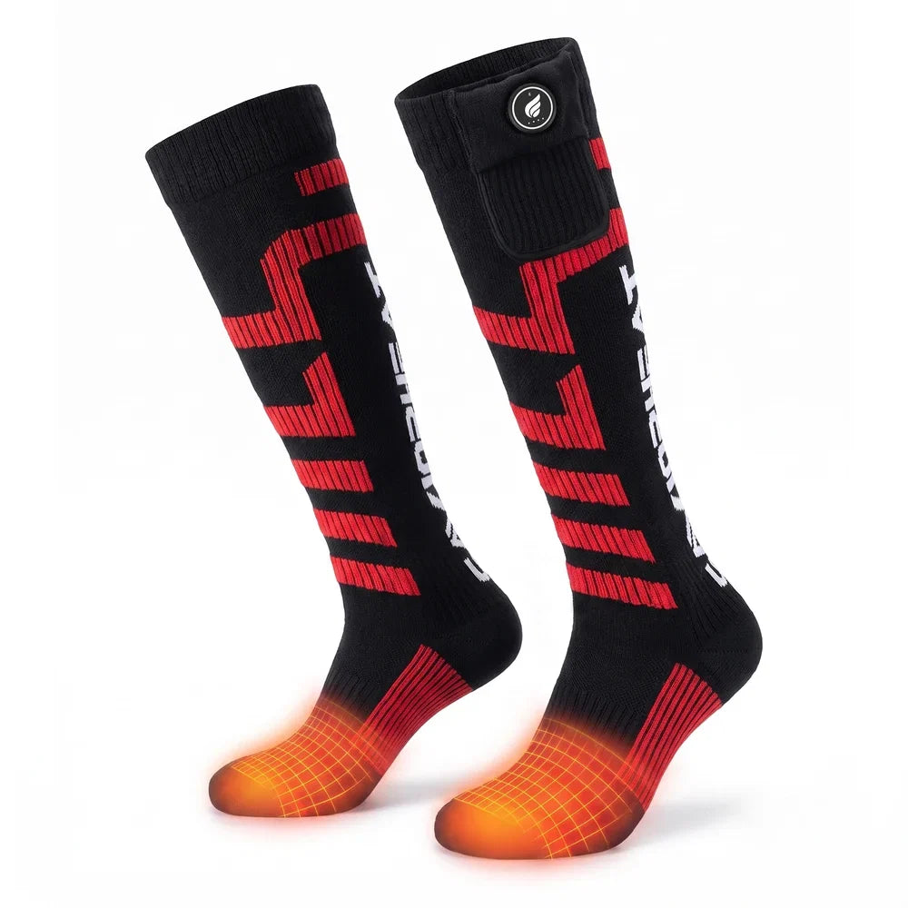 Heating zone coverage on Savior Heat Stable Fit Heated ski Socks