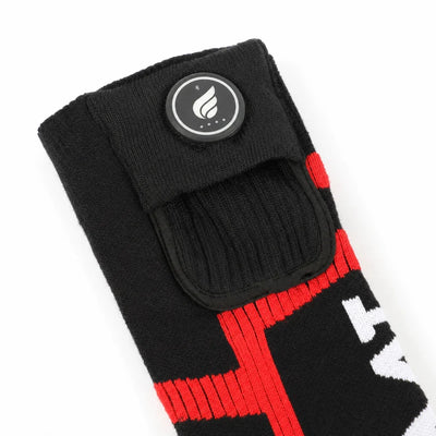 Savior Heat Stable Fit Heated ski Socks featuring three-zone heating
