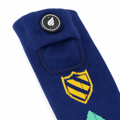 Savior Heat Cushioned Boot Comfort Heated Ski Socks featuring three-zone heating