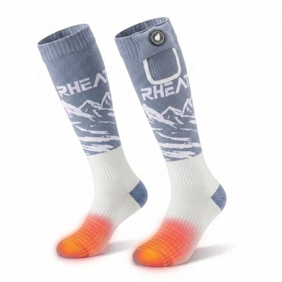 Heating zone coverage on Savior Heat Heat-Transfer Arch Support Heated ski Socks