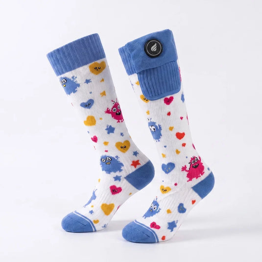 Savior Heat Monster-Print Kids Heated Ski Socks main product view