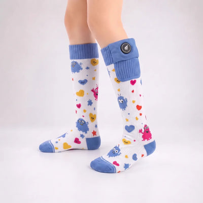 Savior Heat Monster-Print Kids Heated Ski Socks additional product view