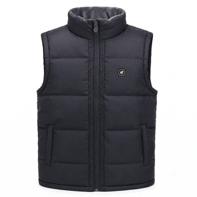 Heating zone coverage on Savior Heat Men's Drawcord-Hem Heated Vest