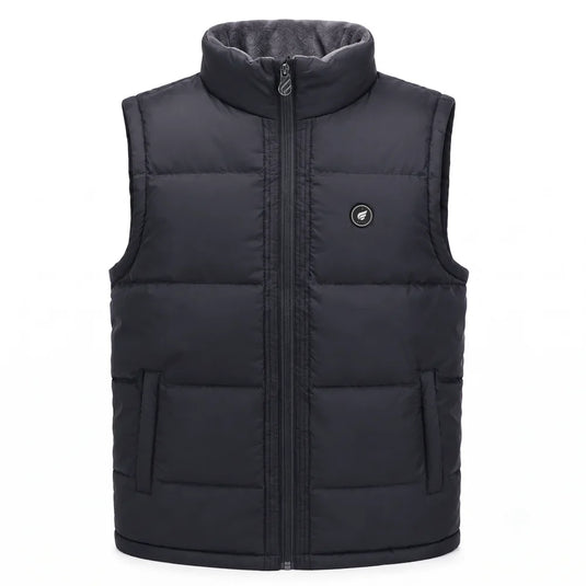 Heating zone coverage on Savior Heat Men's Drawcord-Hem Heated Vest