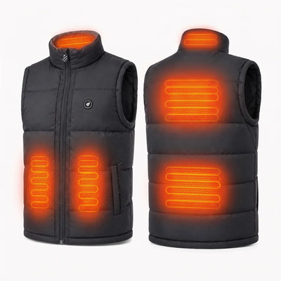 Savior Heat Men's Drawcord-Hem Heated Vest with Bluetooth app heat control