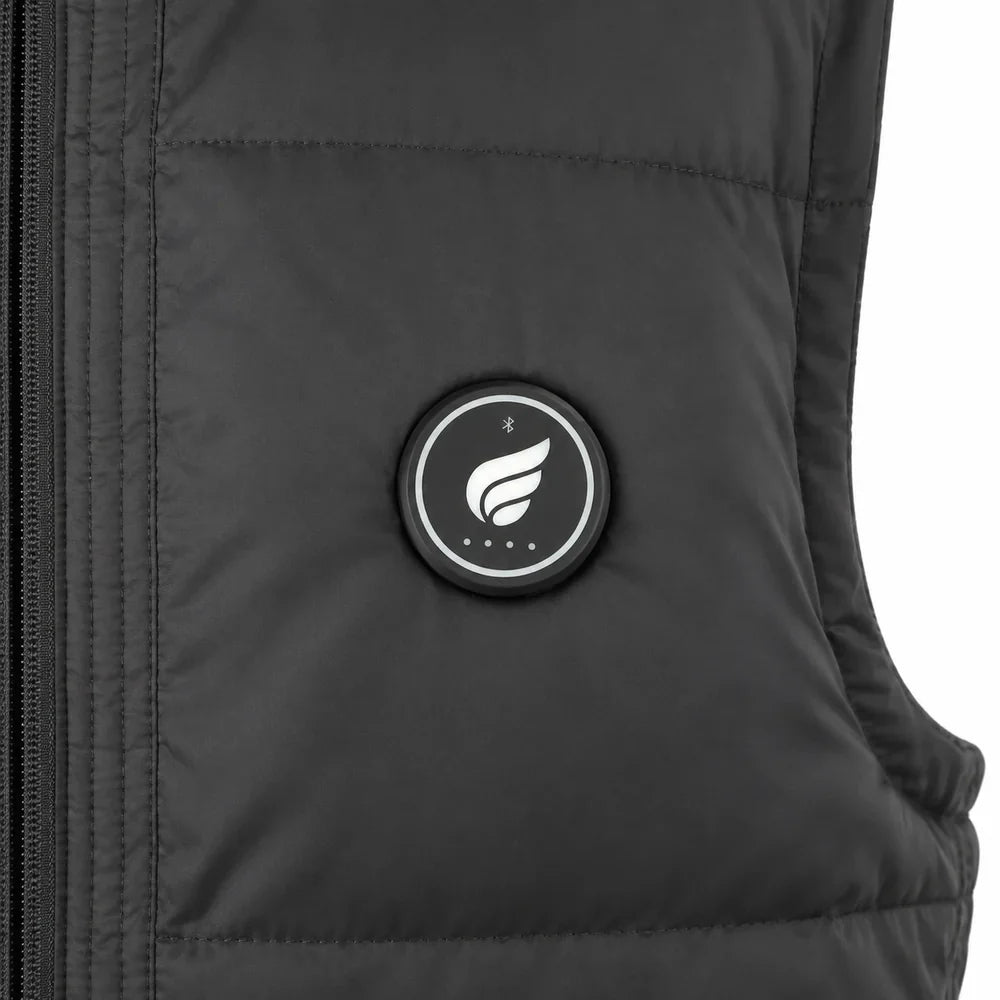 Savior Heat Men's Drawcord-Hem Heated Vest powered by rechargeable battery