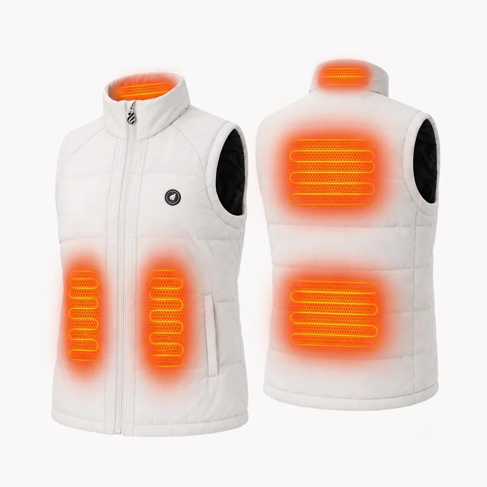 Savior Heat Women's Drawcord-Hem Heated Vest with Bluetooth app heat control