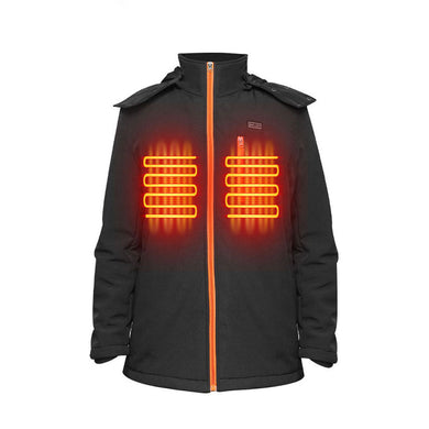 Veste isolée zippée orange pour hommes