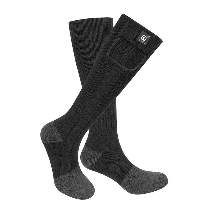 Load image into Gallery viewer, SS03C Black-grey heated socks

