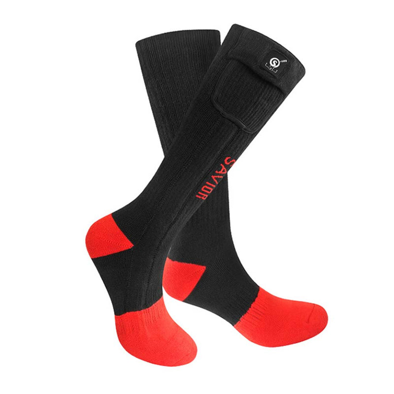Load image into Gallery viewer, SS06R Red-black heated socks
