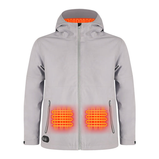 Gray heated jacket