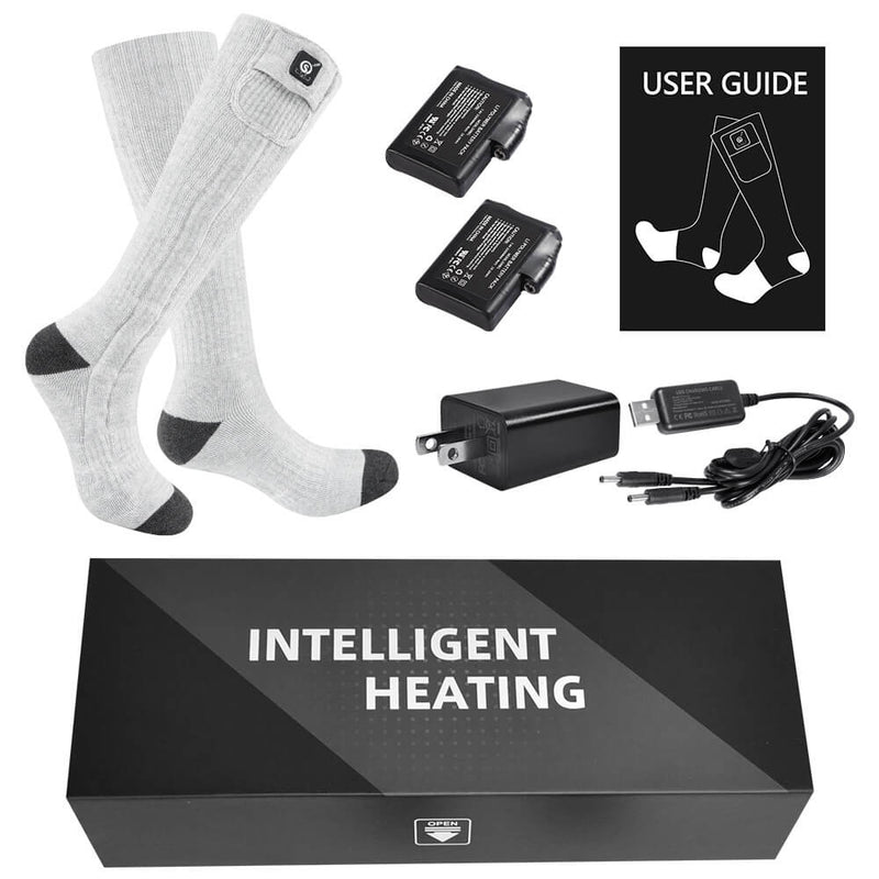 Load image into Gallery viewer, SS01G Gray Mid Cut Heated Socks
