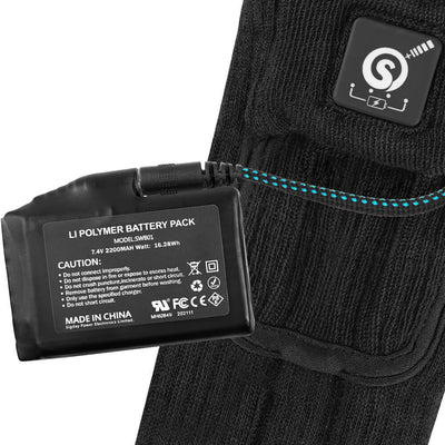 SS03C Chaussettes chauffantes noir-gris