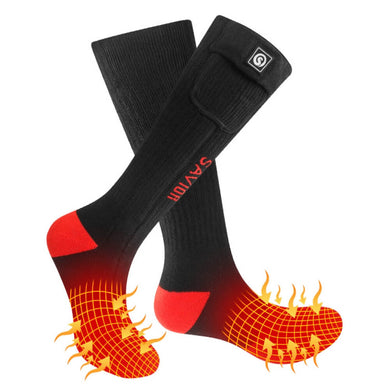 SS06R Chaussettes chauffantes rouge-noir